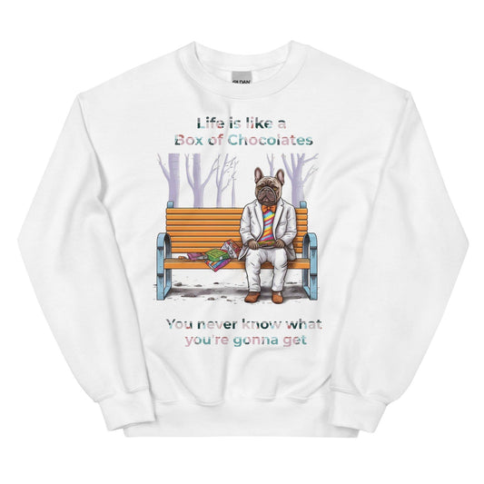 "Life Is Like a Box of Chocolates" French Bulldog - Unisex Sweater - Frenchie Emporium
