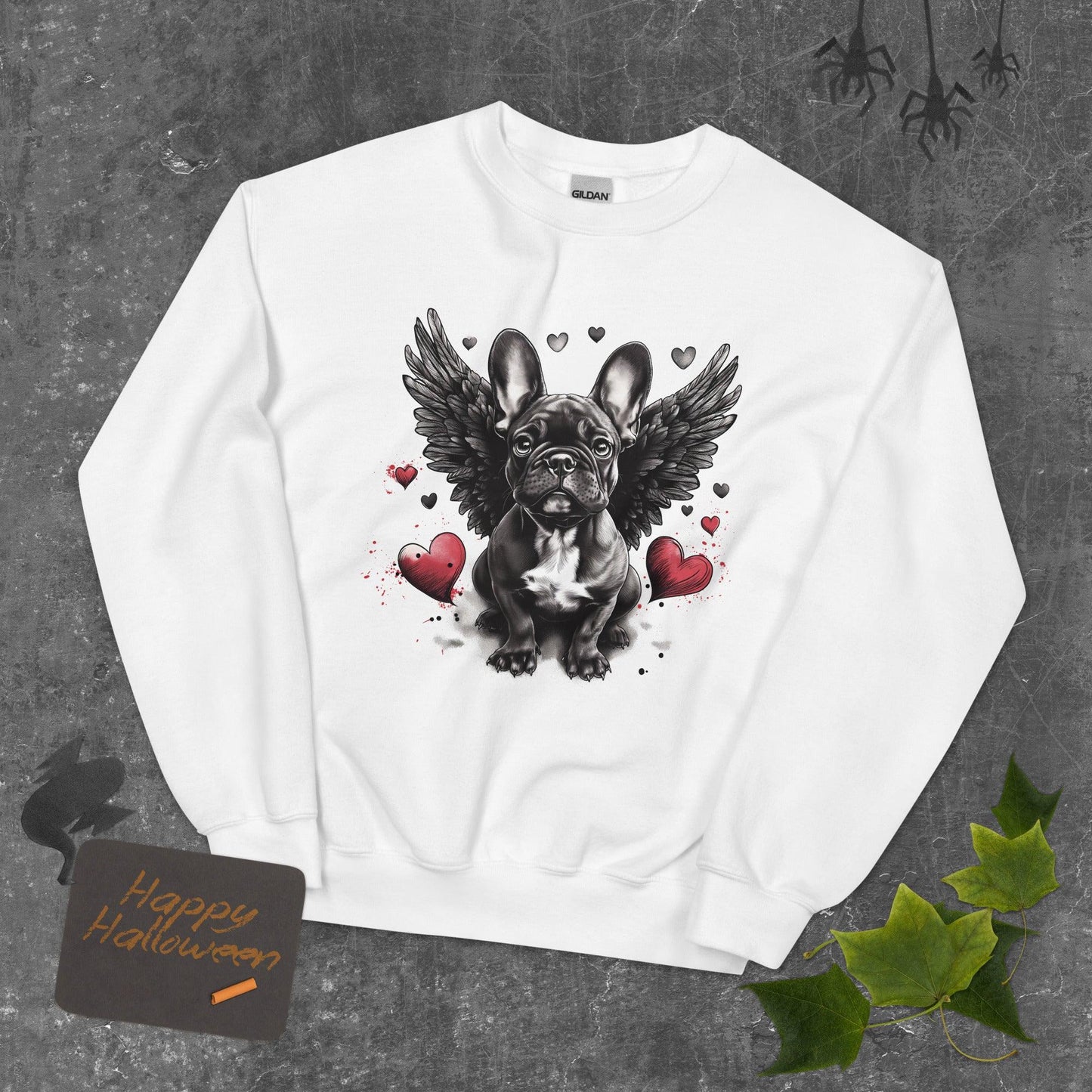 Angel Hearts Frenchie - Unisex Sweatshirt - Frenchie Emporium