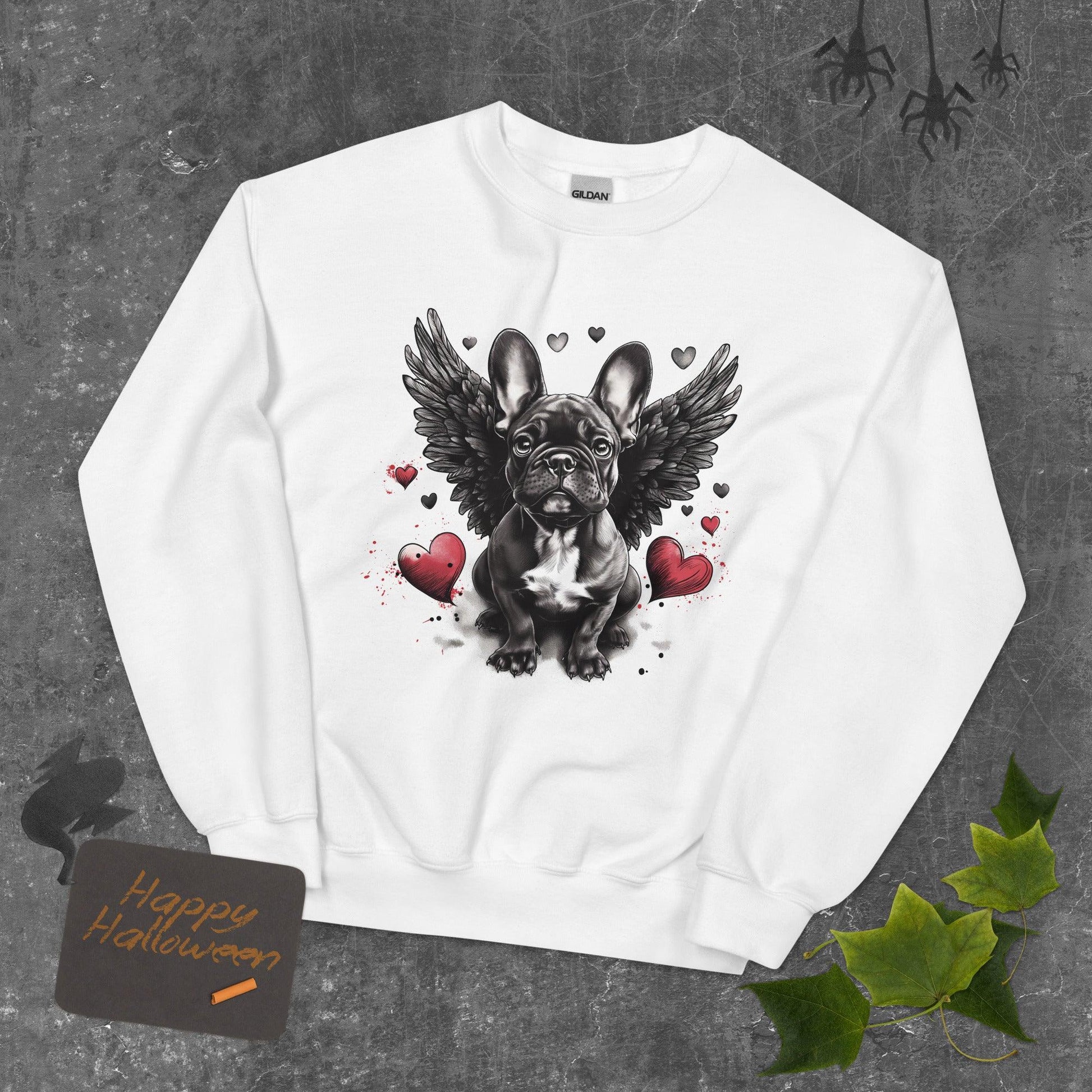 Angel Hearts Frenchie - Unisex Sweatshirt - Frenchie Emporium