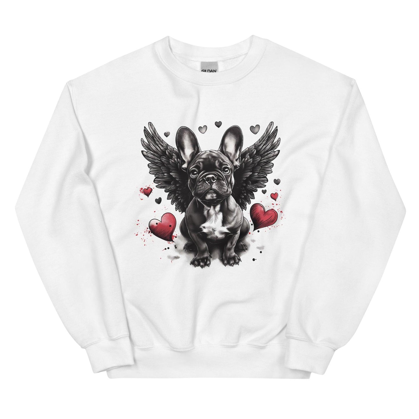 Angel Hearts Frenchie - Unisex Sweatshirt - Frenchie Emporium