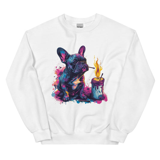 "Light My Fire French Bulldog" - Unisex Sweatshirt - Frenchie Emporium