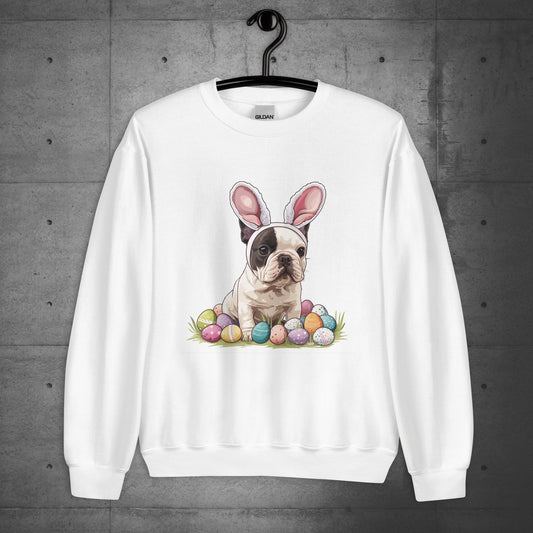 Frenchie Easter Bunny Bliss Sweater Unisex Sweatshirt - Frenchie Emporium