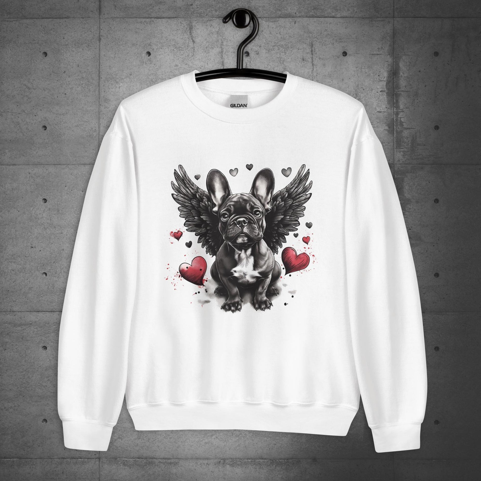 Angel Hearts Frenchie - Unisex Sweatshirt - Frenchie Emporium