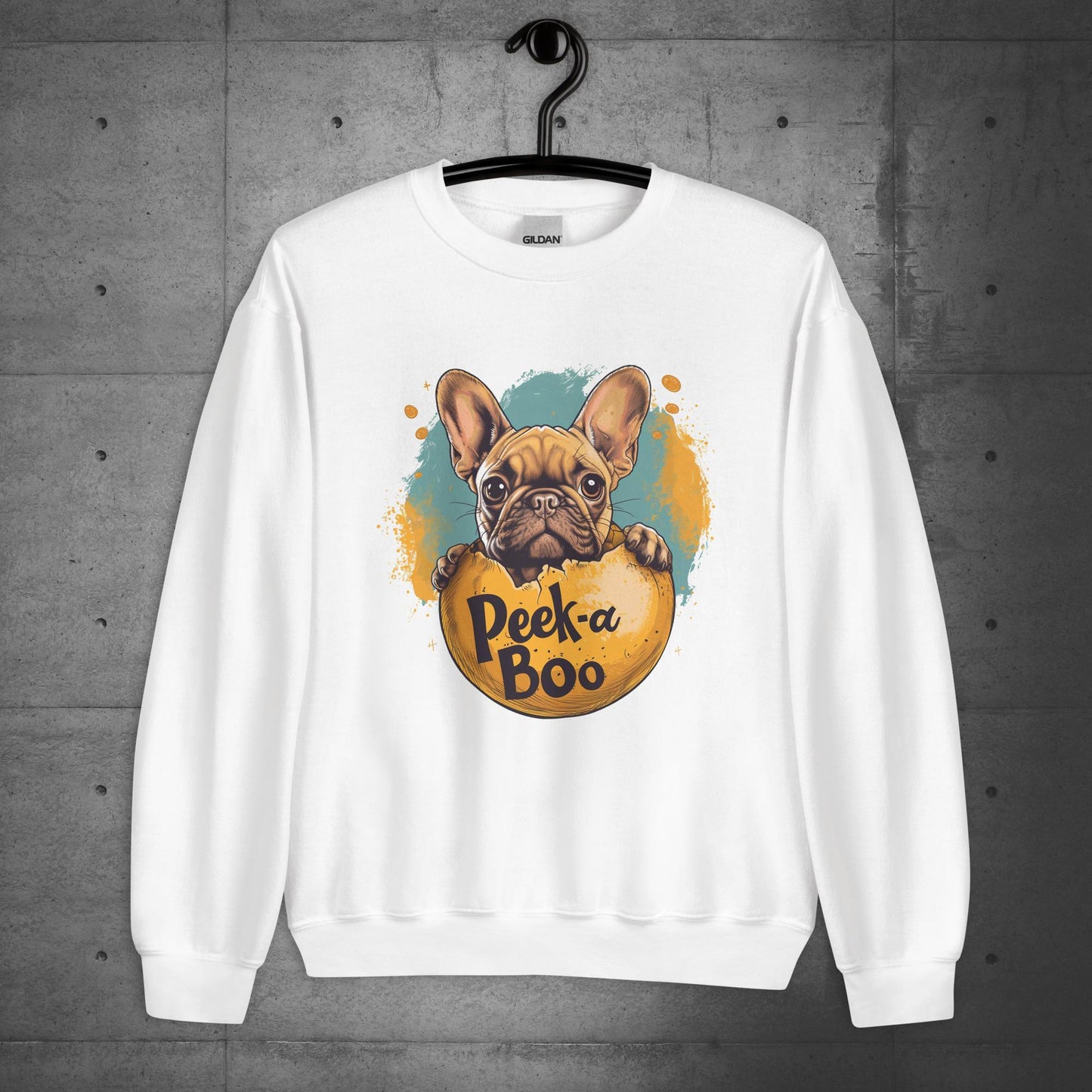 "Peek-a-Boo Frenchie" - Unisex Sweatshirt - Frenchie Emporium