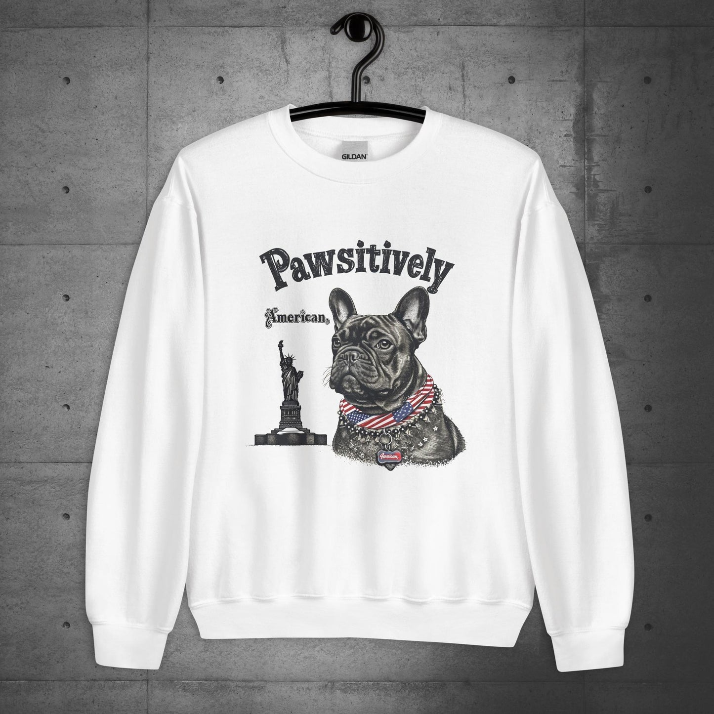 Unisex "Pawsitively American" French Bulldog Sweater/Sweatshirt - Frenchie Emporium
