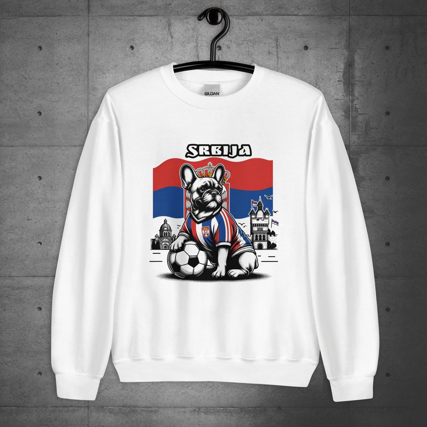 Frenchie Serbia Football Unisex Sweater/Sweatshirt - Frenchie Emporium