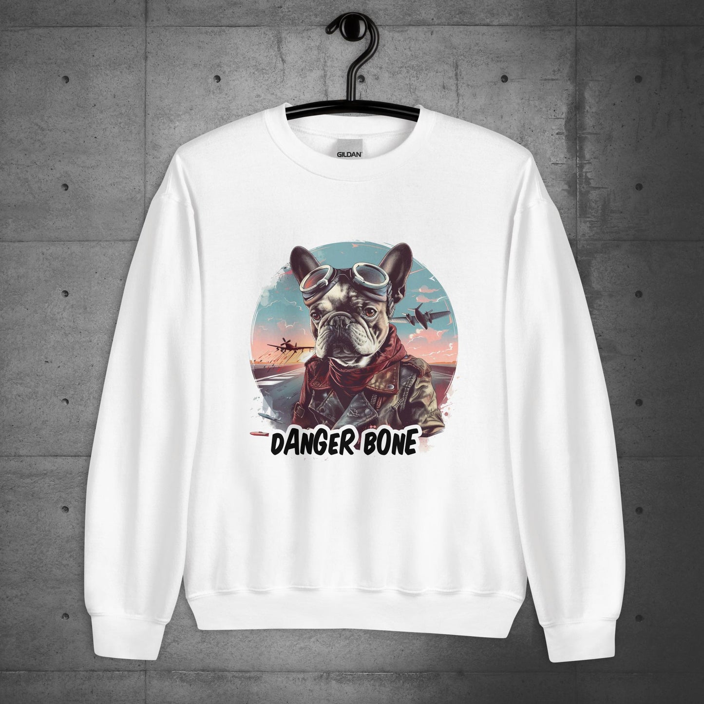 Frenchie Danger Bone Unisex Sweatshirt - Frenchie Emporium