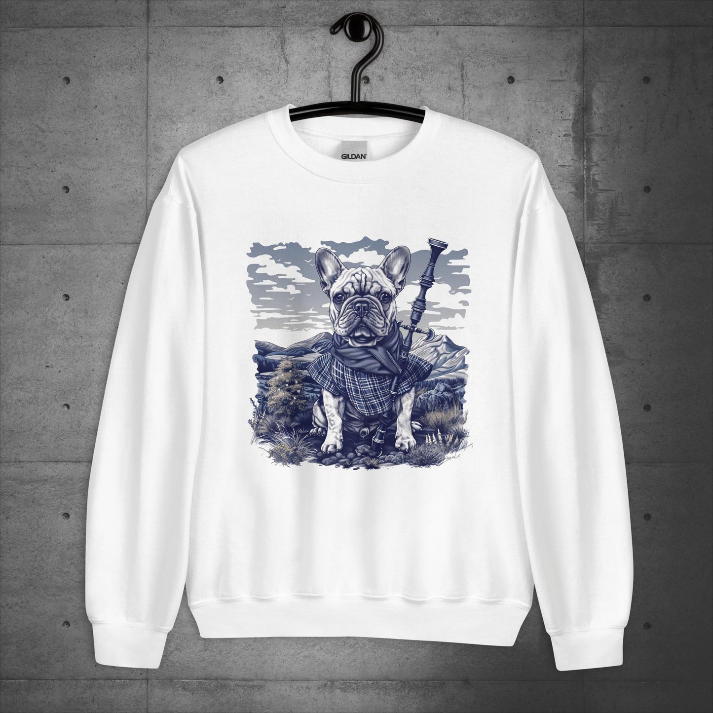Highland Tartan Frenchie - Unisex Sweatshirt/Sweater - Frenchie Emporium