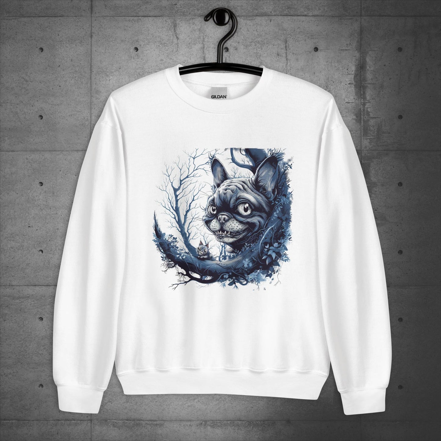 Cheshire Cat Frenchie - Unisex Sweatshirt - Frenchie Emporium