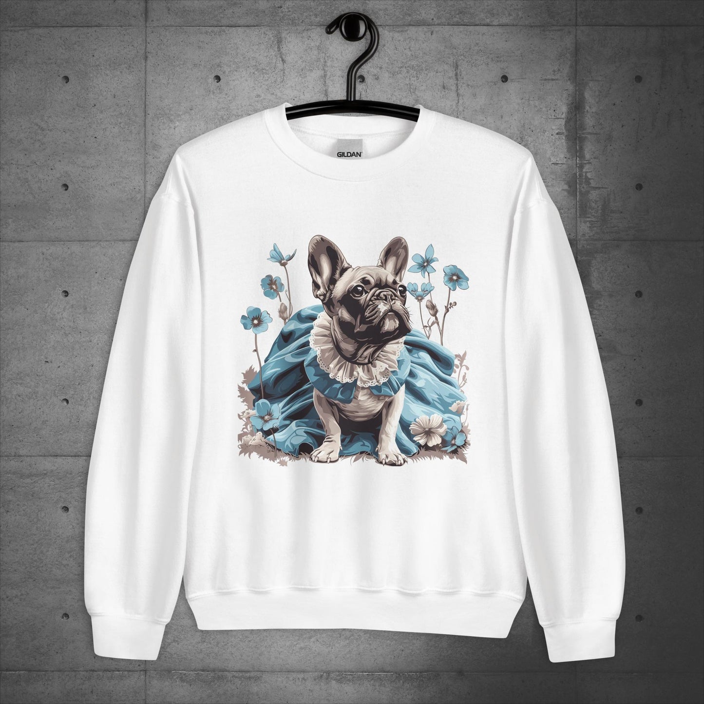 French Bulldog Alice in Wonderland Frenchie - Unisex Sweater/Sweatshirt: - Frenchie Emporium