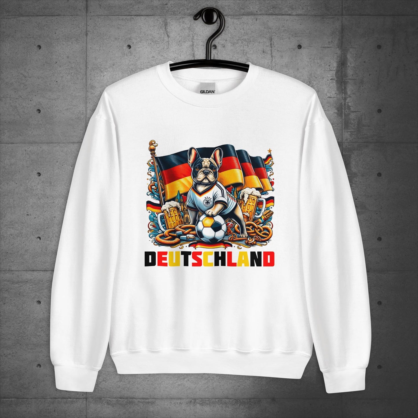 Frenchie Deutschland Football Fan - Unisex Sweater / Sweatshirt - Frenchie Emporium