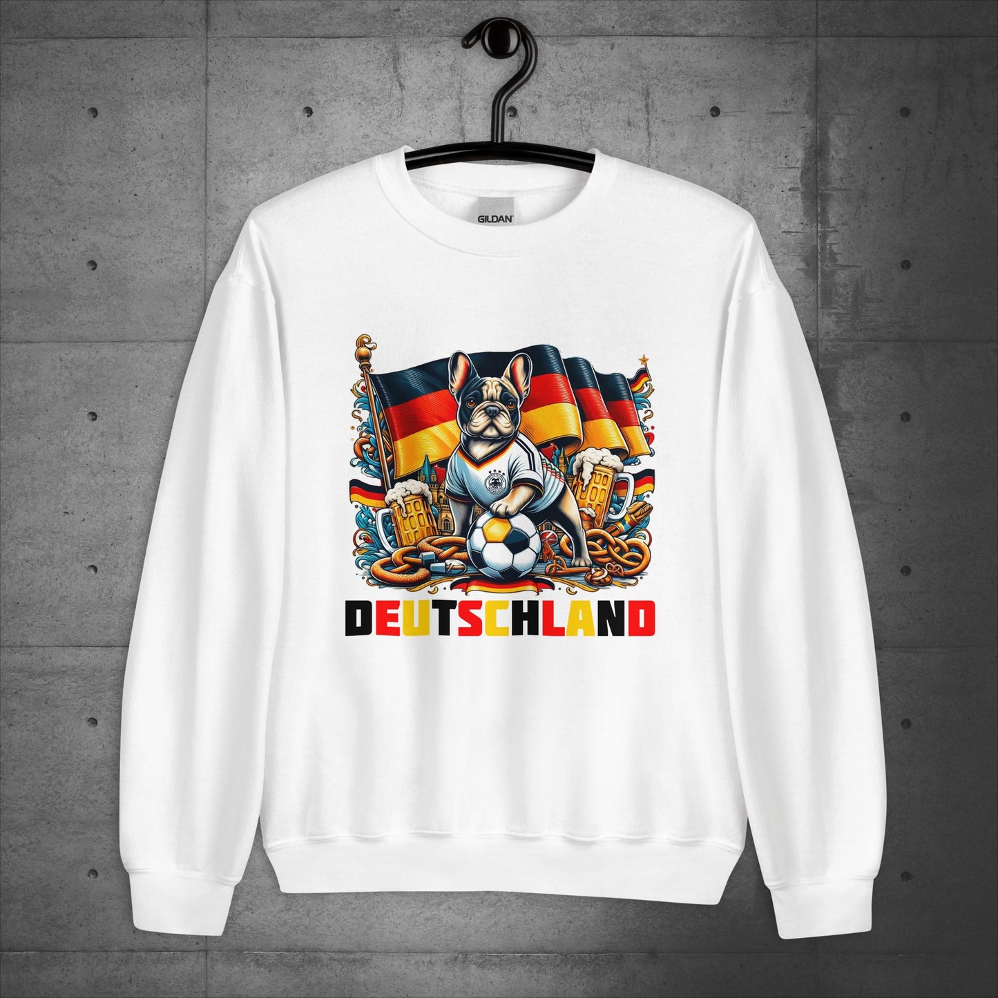 Frenchie Deutschland Football Fan - Unisex Sweater / Sweatshirt