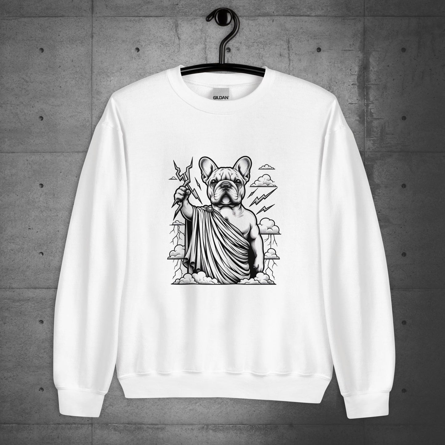 "Thunderous Zeus" Frenchie - Unisex Sweatshirt/Sweater - Frenchie Emporium