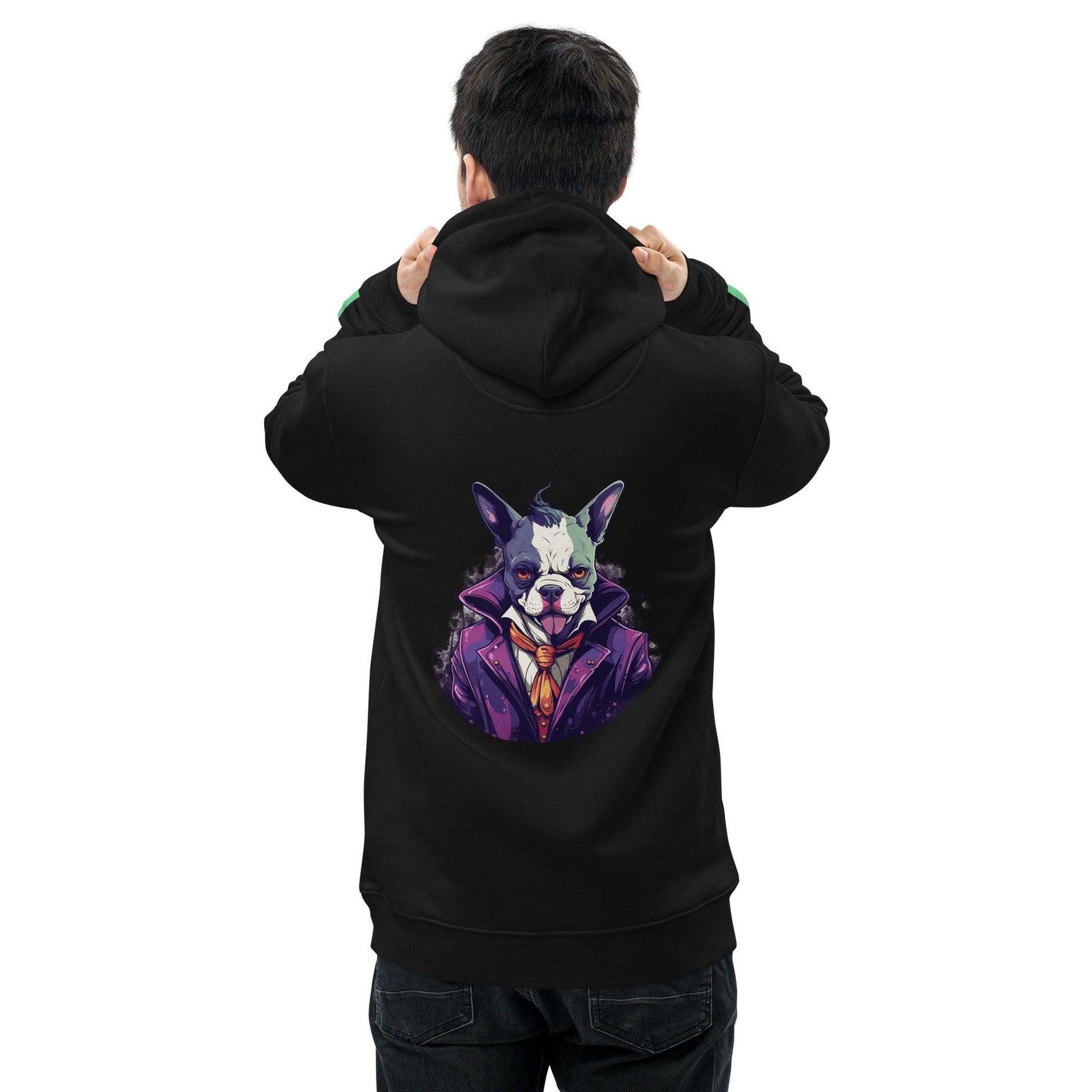Frenchie Joker Villainous Unisex essential eco Hoodie - Frenchie Emporium
