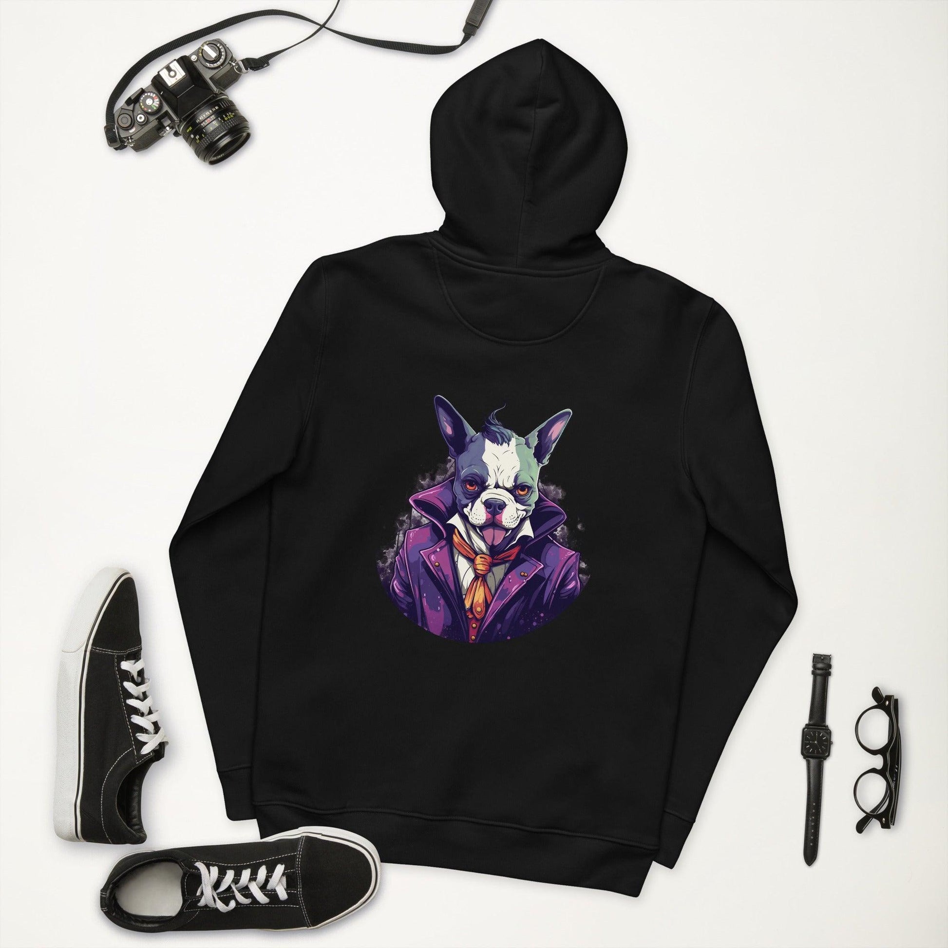 Frenchie Joker Villainous Unisex essential eco Hoodie - Frenchie Emporium