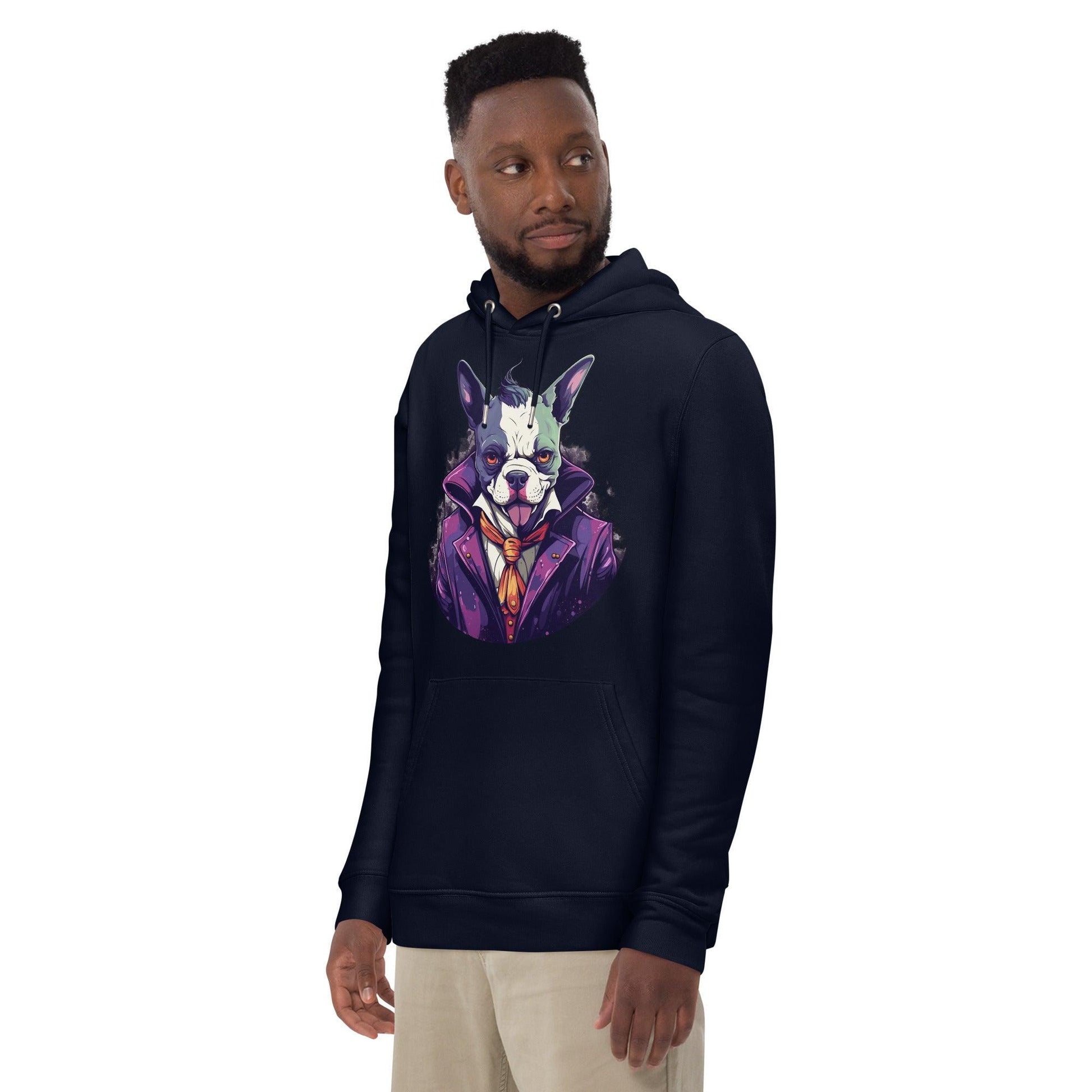 Frenchie Joker Villainous Unisex essential eco Hoodie - Frenchie Emporium