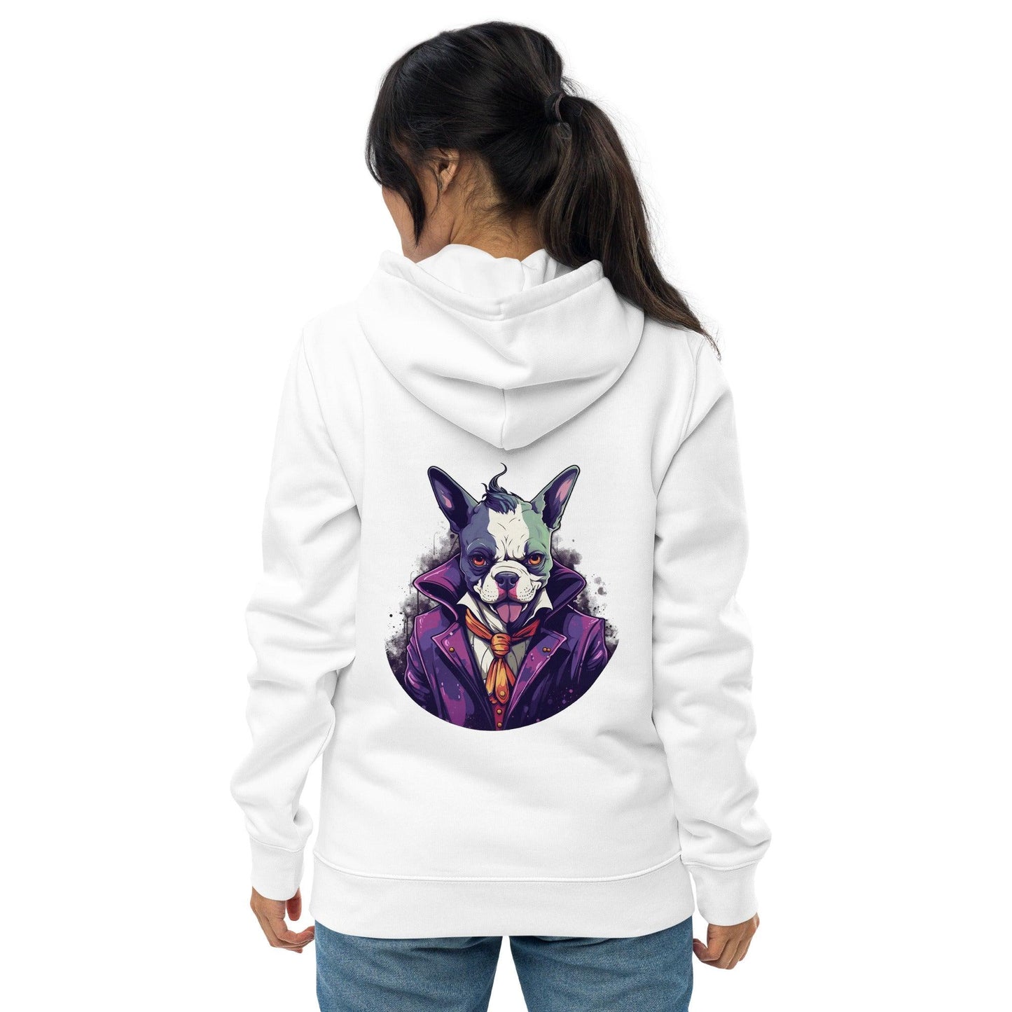 Frenchie Joker Villainous Unisex essential eco Hoodie - Frenchie Emporium
