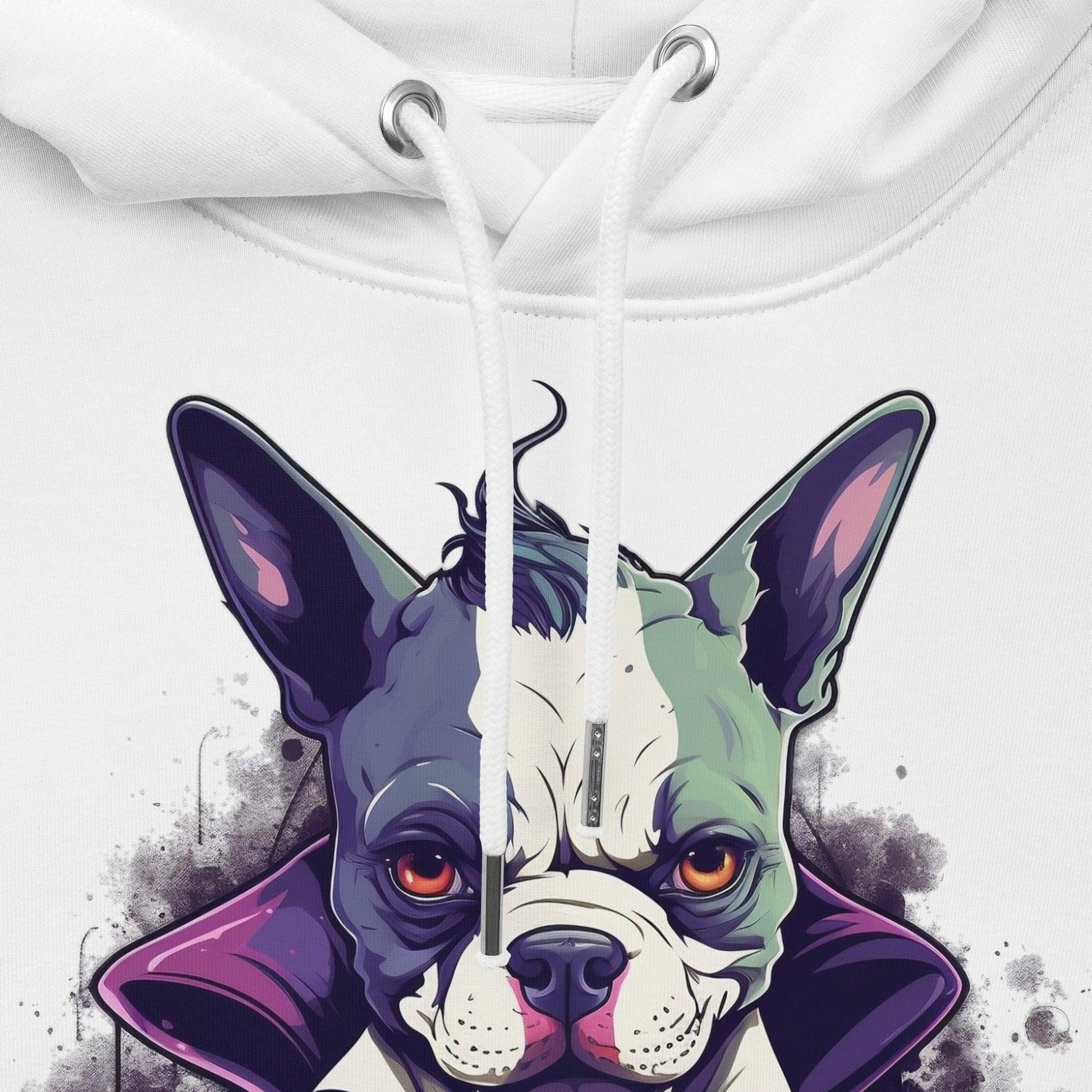 Frenchie Joker Villainous Unisex essential eco Hoodie - Frenchie Emporium