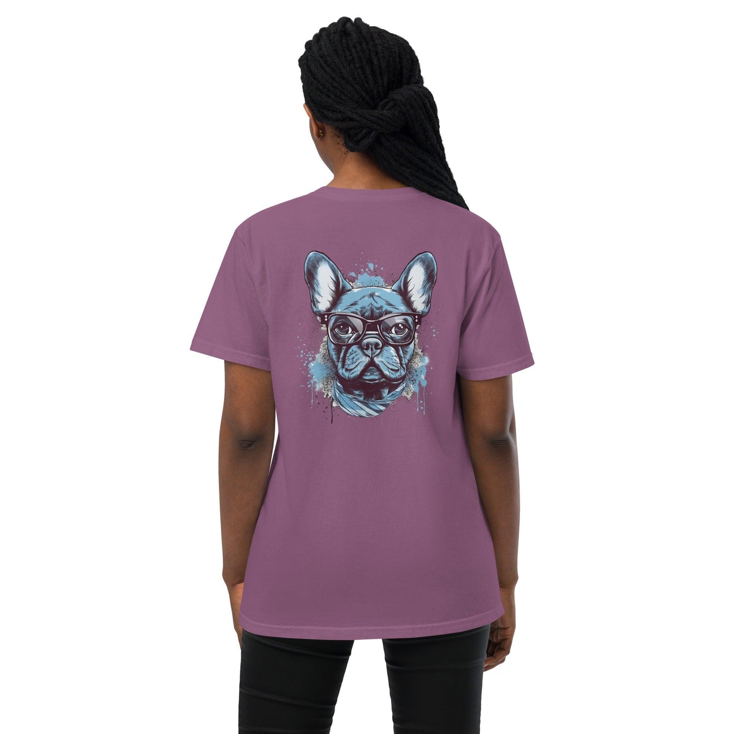 Hipster Frenchie- Unisex Pocket T-Shirt - Frenchie Emporium
