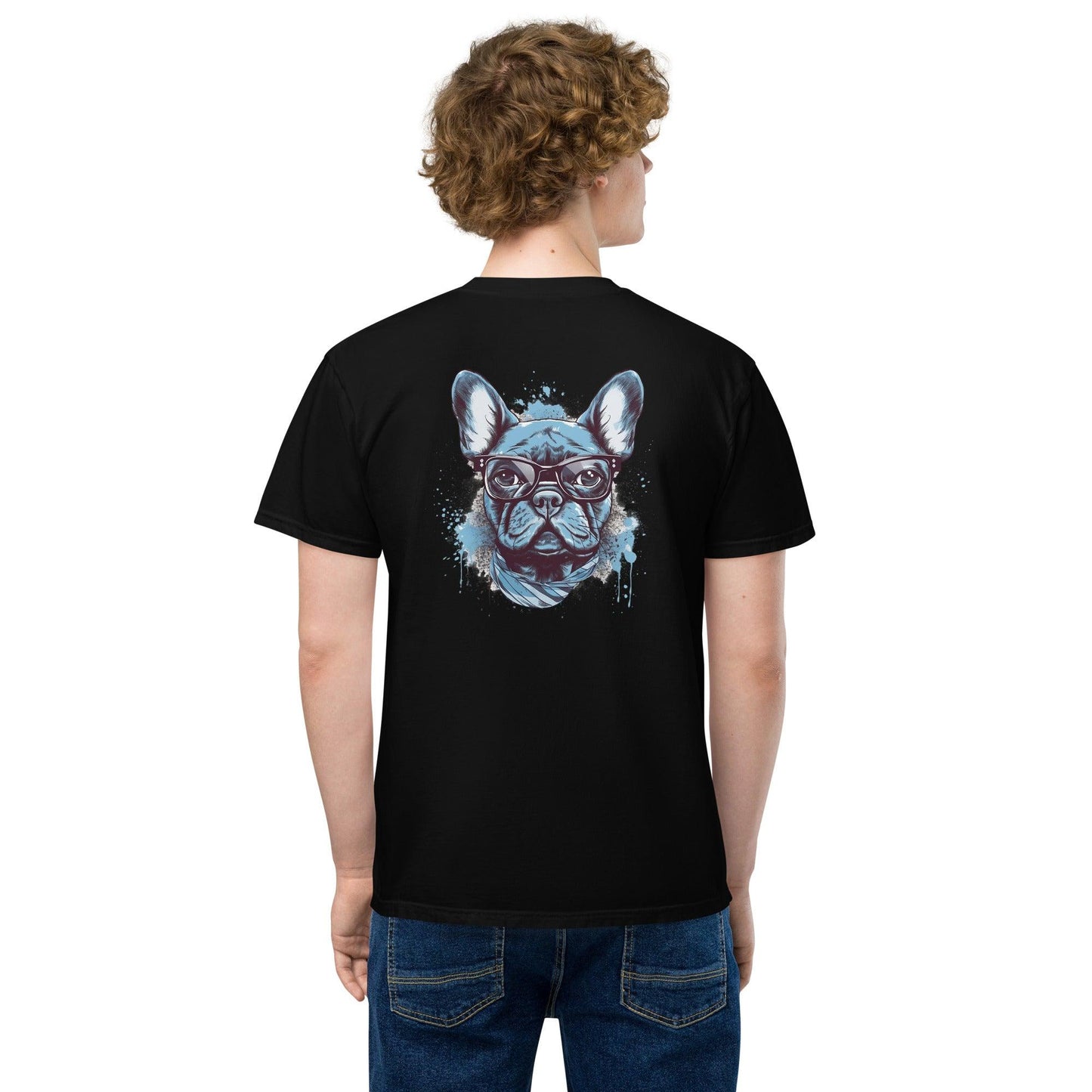 Hipster Frenchie- Unisex Pocket T-Shirt - Frenchie Emporium