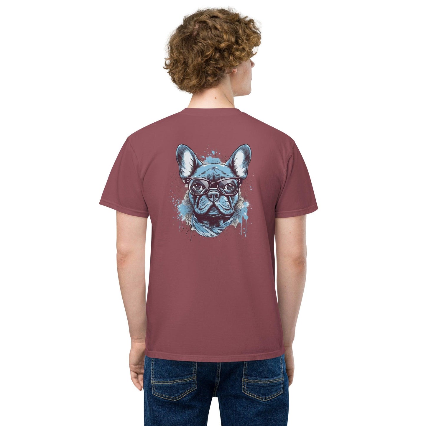 Hipster Frenchie- Unisex Pocket T-Shirt - Frenchie Emporium