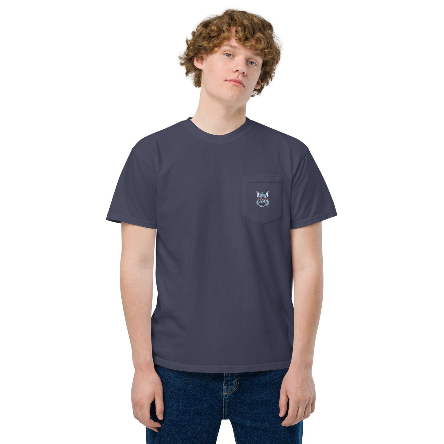 Hipster Frenchie- Unisex Pocket T-Shirt - Frenchie Emporium