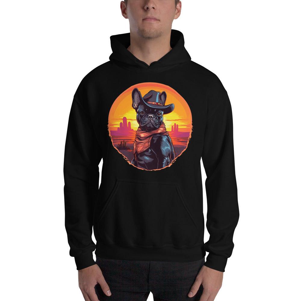 Wild West Cowboy Style Frenchie Unisex Hoodie - Frenchie Emporium