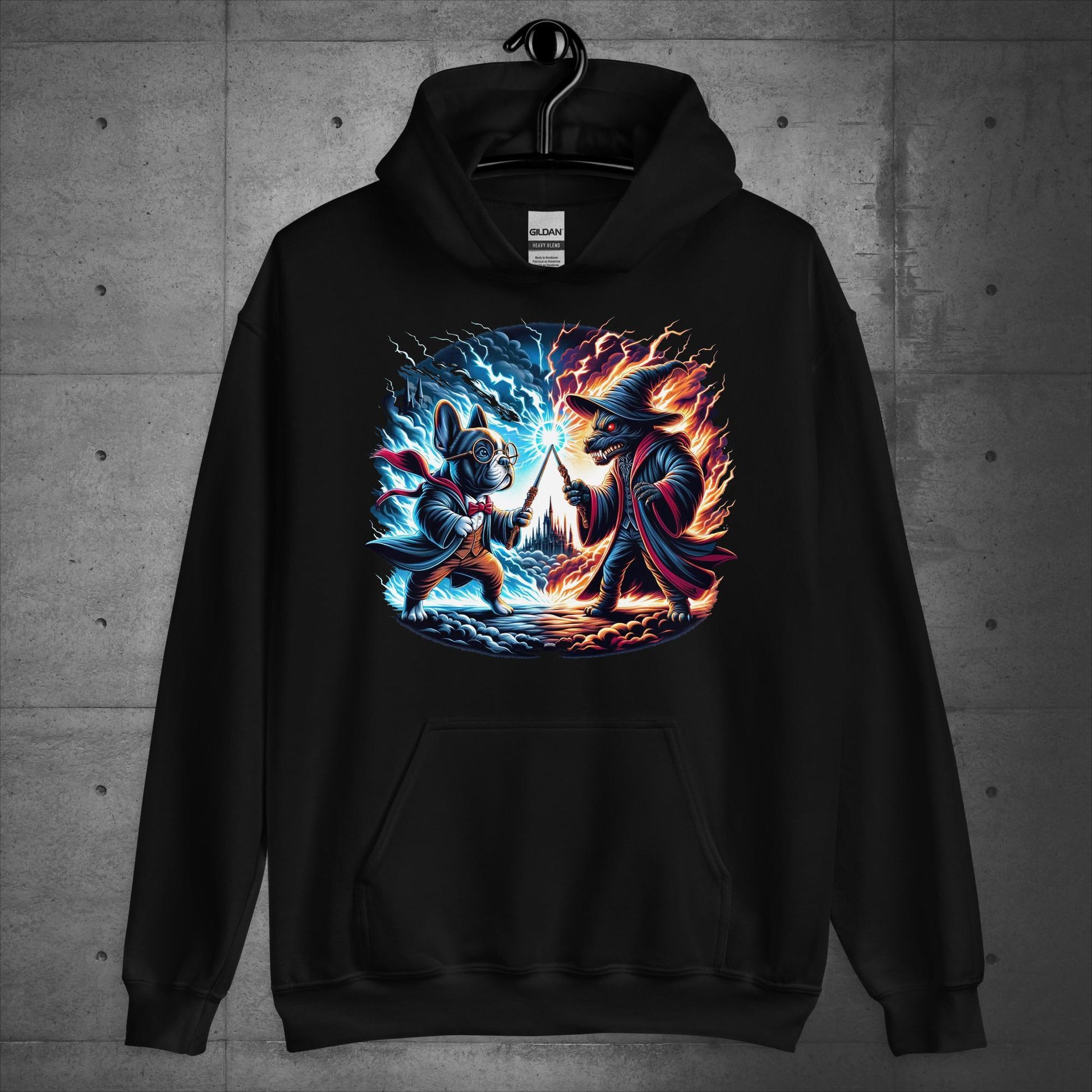 Unisex French Bulldog "Wizarding Duel" Hoodie - Frenchie Emporium