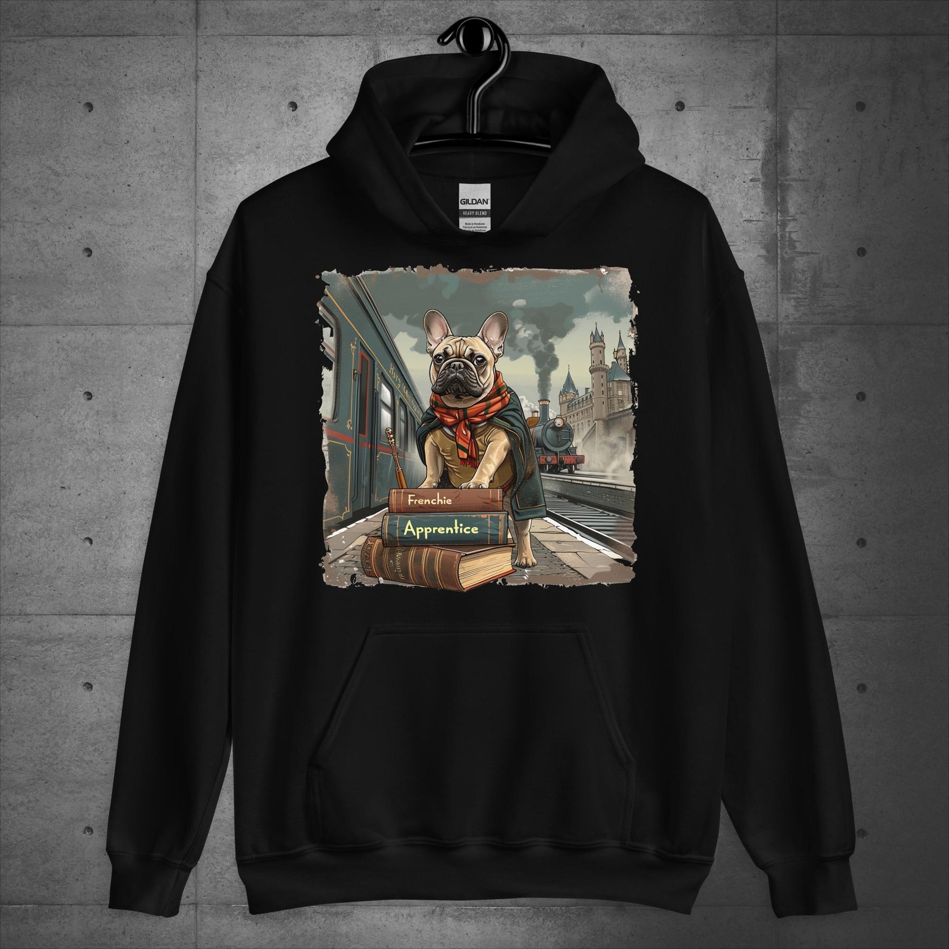 Unisex French Bulldog "Train to Wizardry" Hoodie - Frenchie Emporium