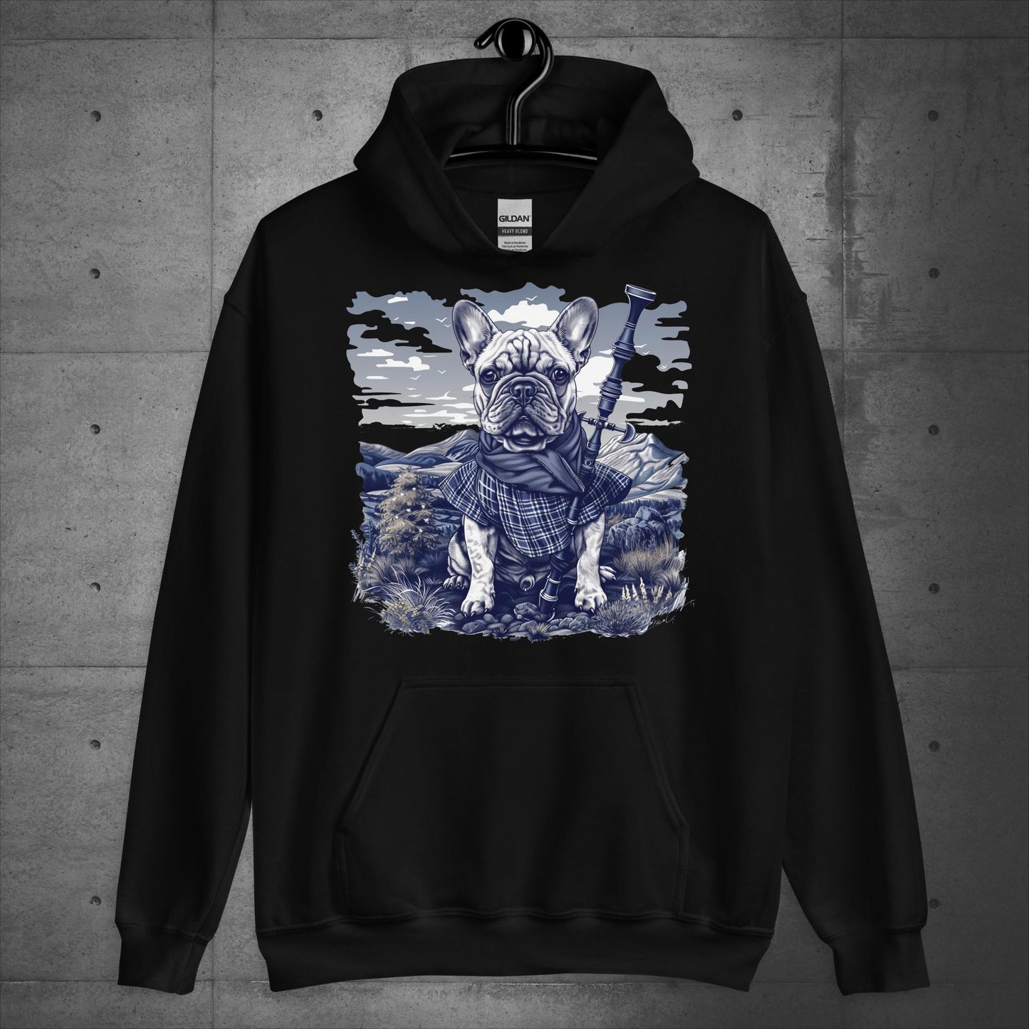 Tartan Highland Frenchie - Unisex Hoodie - Frenchie Emporium