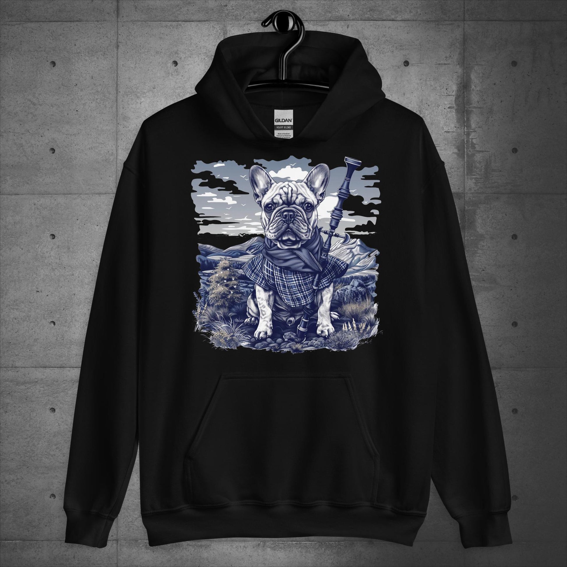 Tartan Highland Frenchie - Unisex Hoodie - Frenchie Emporium