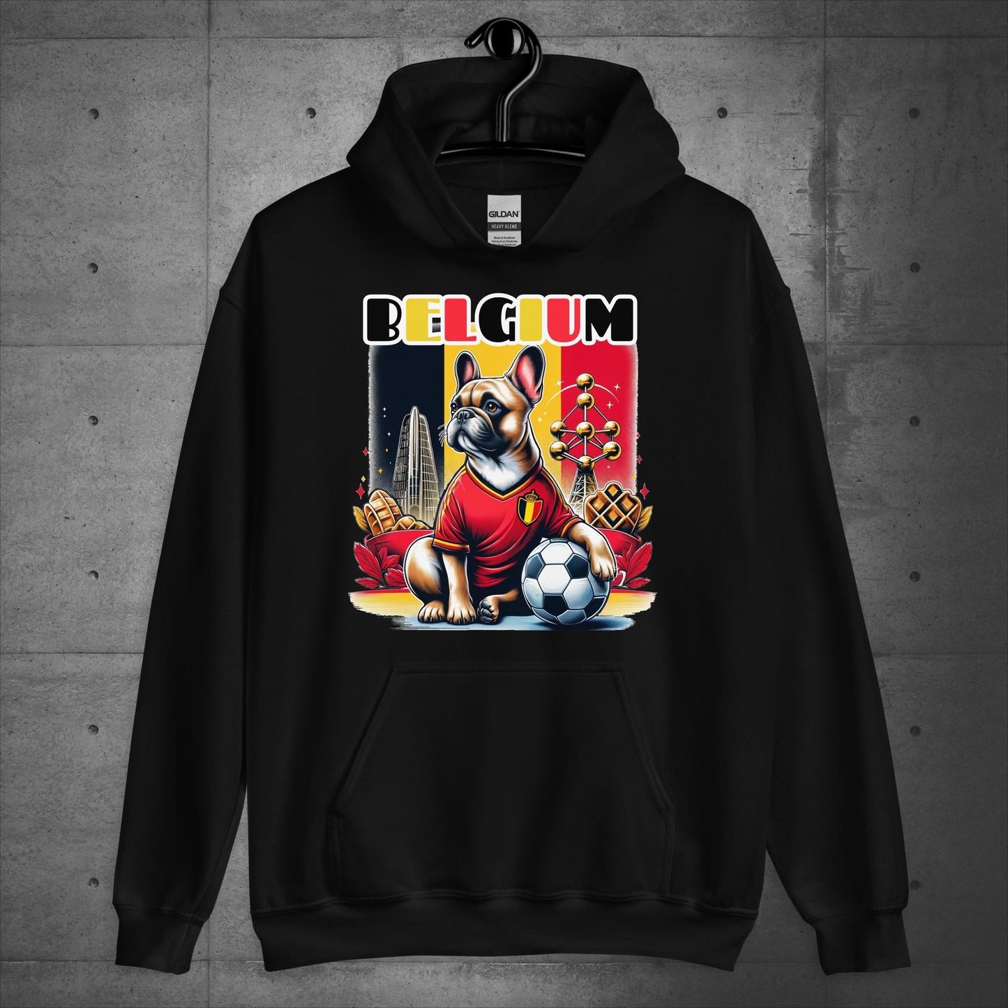 Frenchie Belgium Football Fan - Unisex Hoodie - Frenchie Emporium