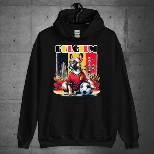 Frenchie Belgium Football Fan - Unisex Hoodie - Frenchie Emporium