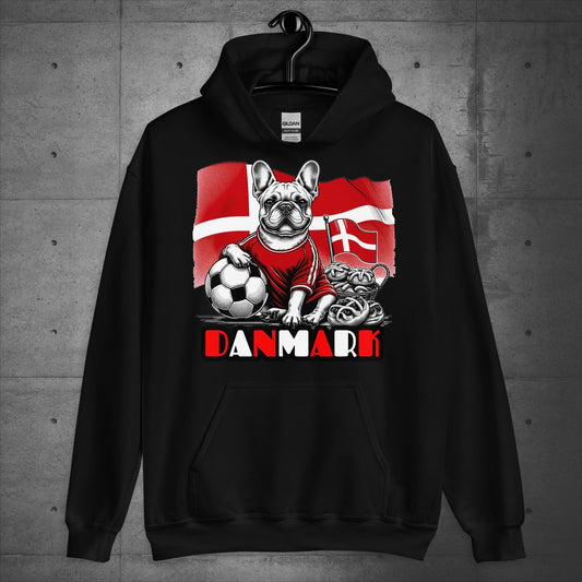 Frenchie Danmark Football Fan - Unisex Hoodie - Frenchie Emporium