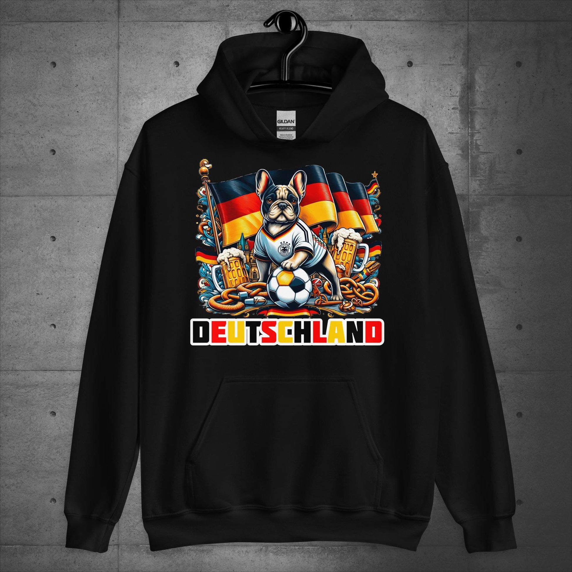 Frenchie Deutschland Football Fan - Unisex Hoodie - Frenchie Emporium
