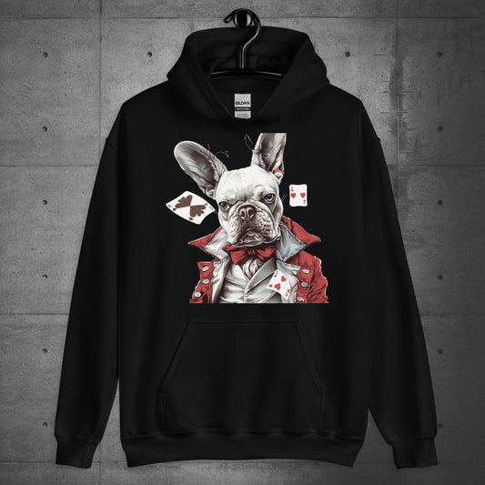 "Player of the cards" Frenchie - Unisex Hoodie - Frenchie Emporium