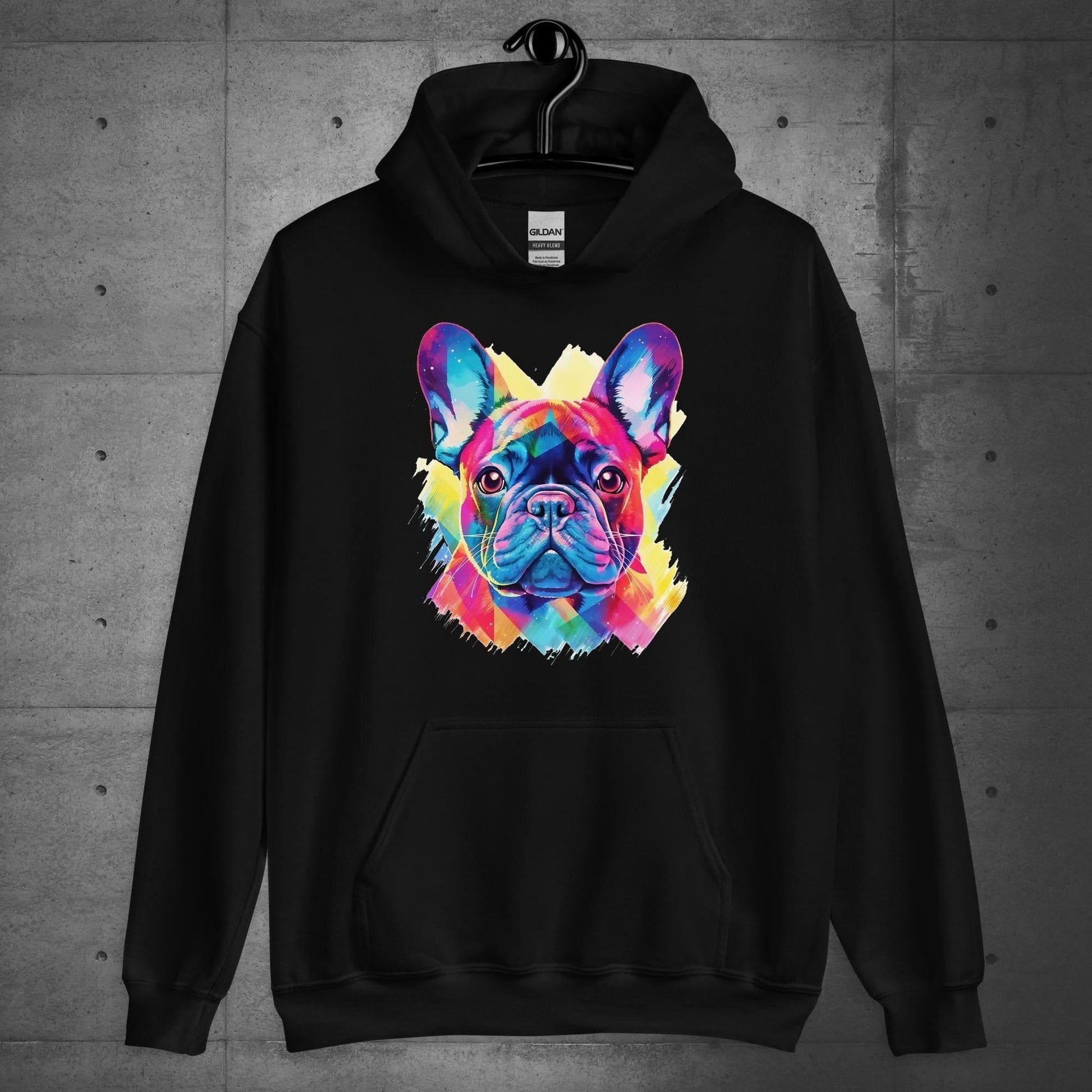 Vibrant Frenchie Abstract - Unisex Hoodie - Frenchie Emporium