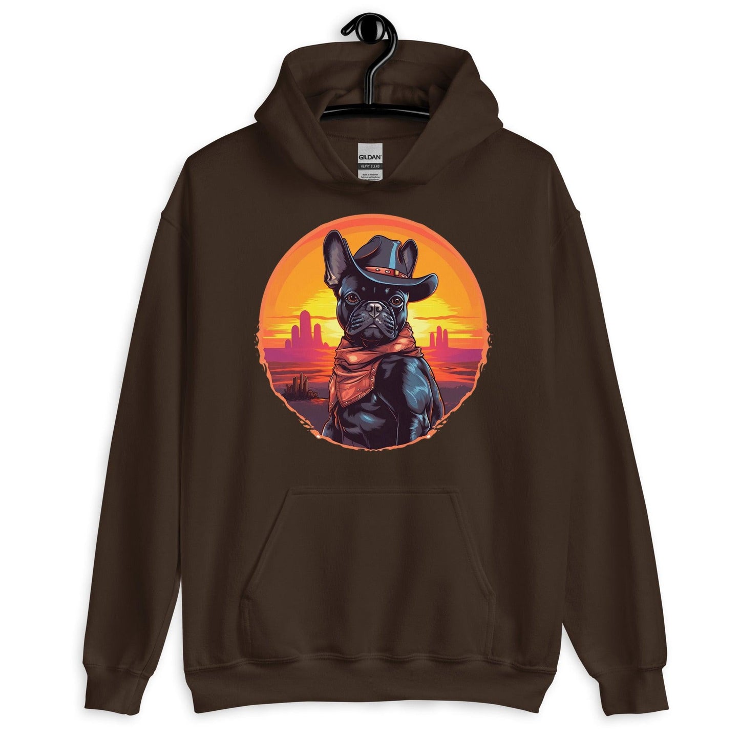 Wild West Cowboy Style Frenchie Unisex Hoodie - Frenchie Emporium