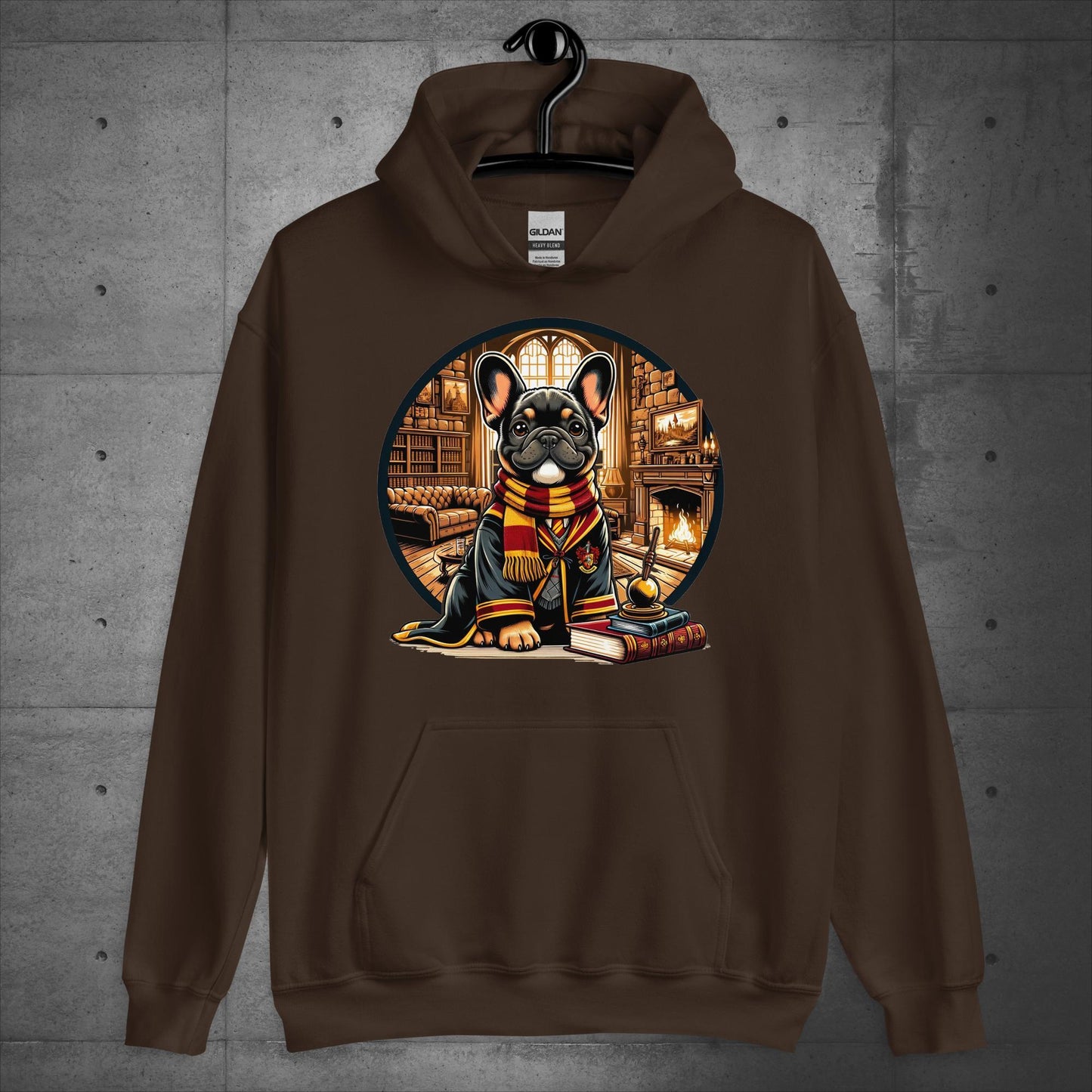 Unisex "Gryffindor Frenchie" Hoodie: - Frenchie Emporium
