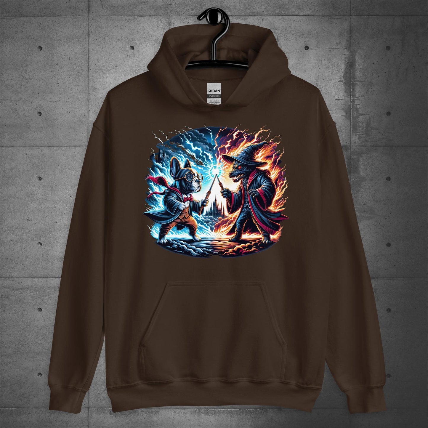 Unisex French Bulldog "Wizarding Duel" Hoodie - Frenchie Emporium