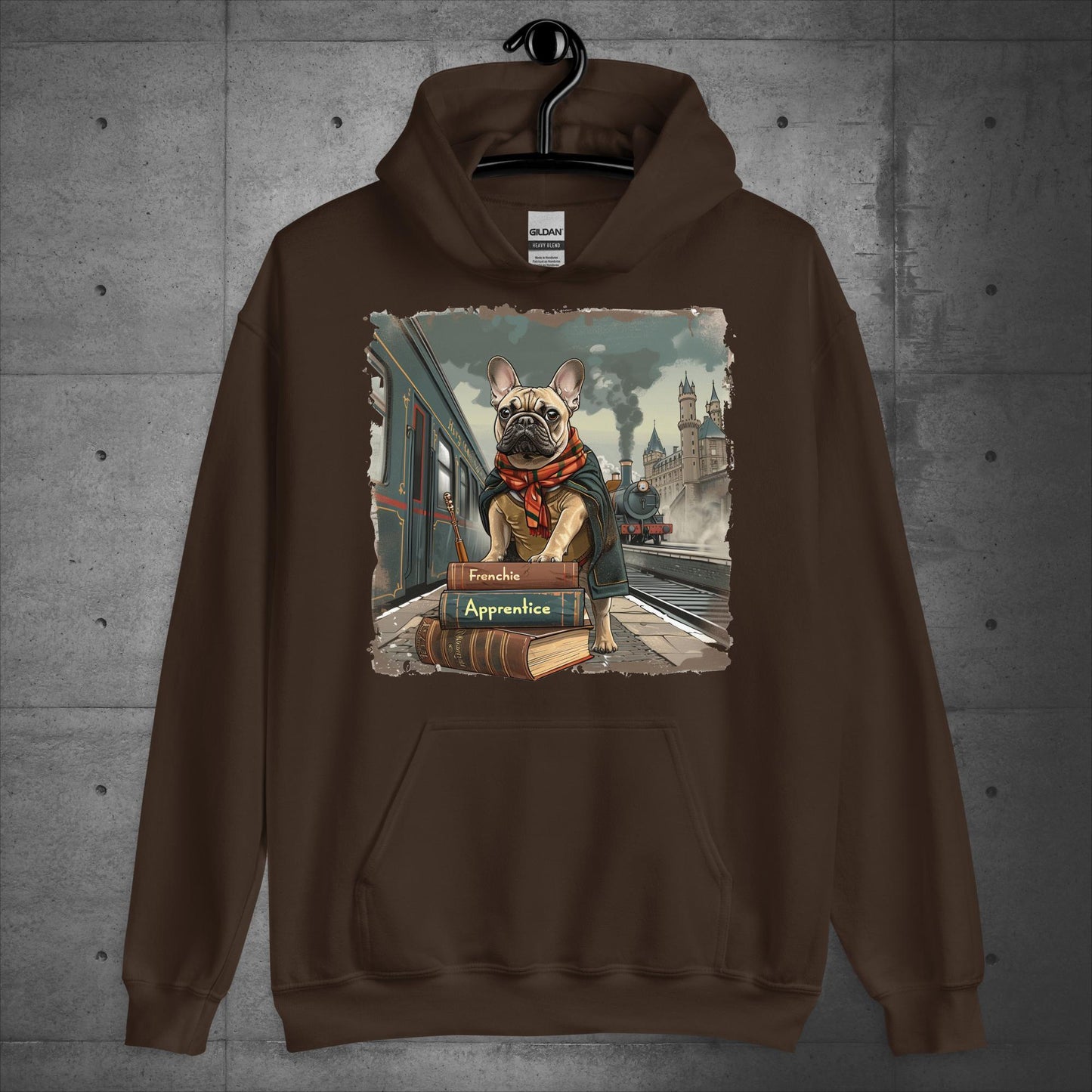 Unisex French Bulldog "Train to Wizardry" Hoodie - Frenchie Emporium
