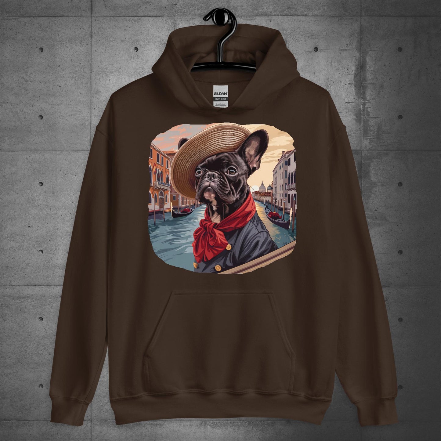 Frenchie as Venice Gondolier - Unisex Hoodie