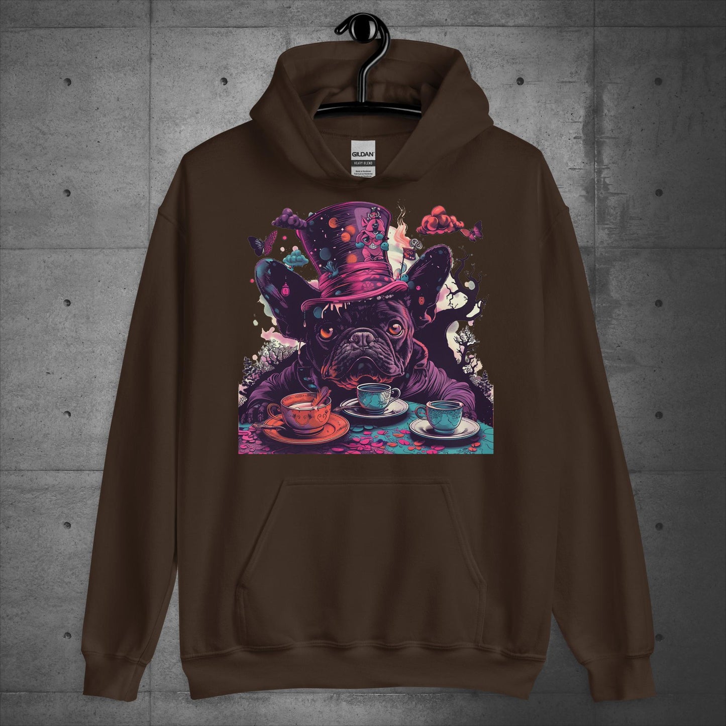 Alice in Wonderland Frenchie Tea Party - Unisex Hoodie - Frenchie Emporium