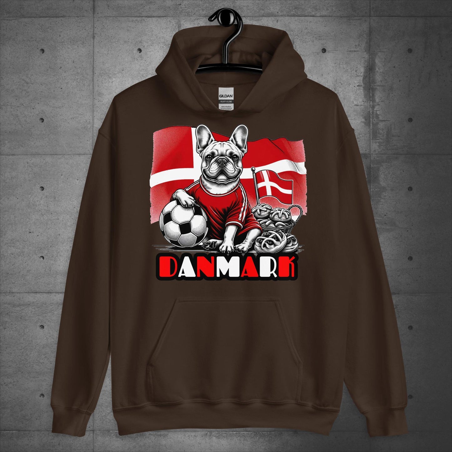 Frenchie Danmark Football Fan - Unisex Hoodie - Frenchie Emporium