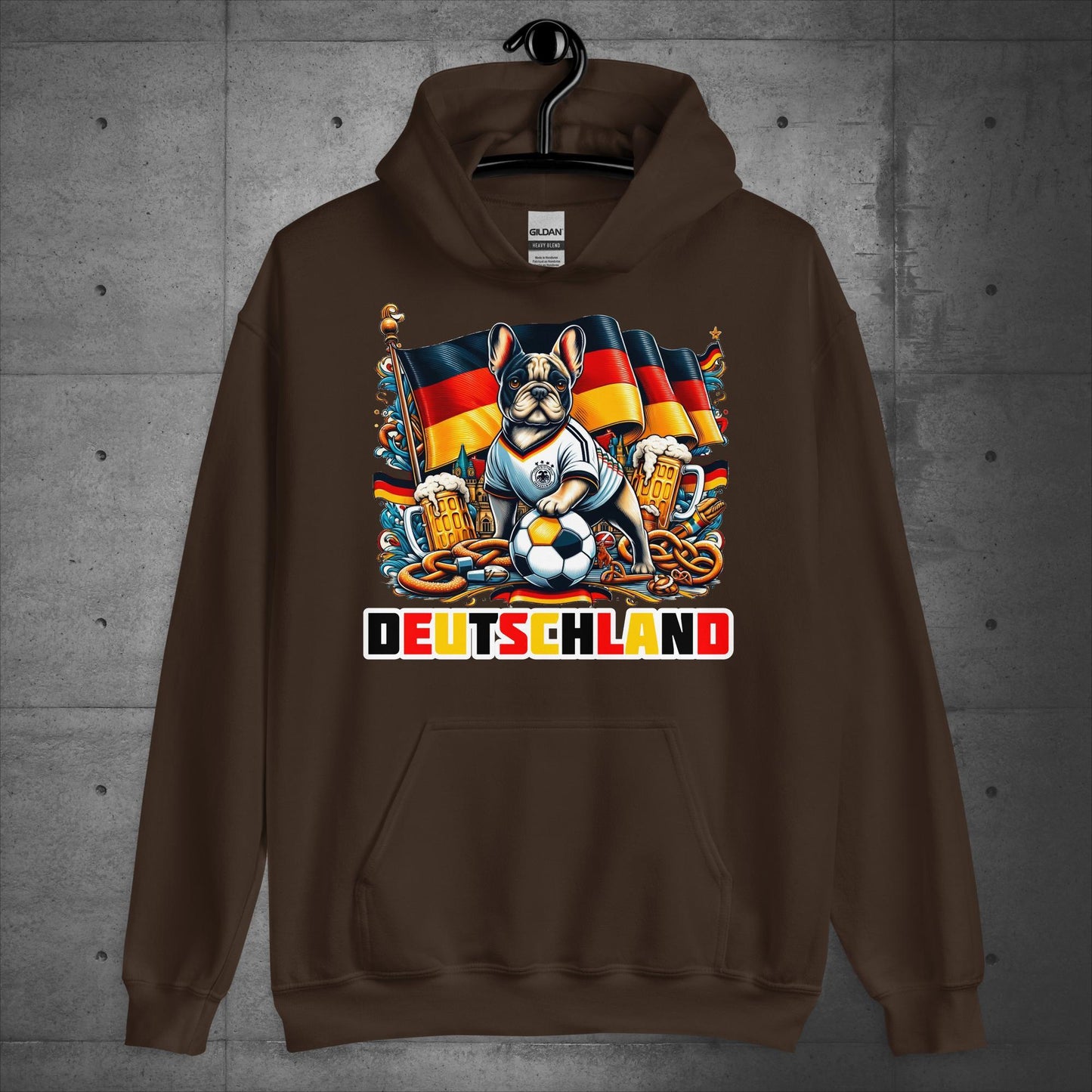 Frenchie Deutschland Football Fan - Unisex Hoodie - Frenchie Emporium