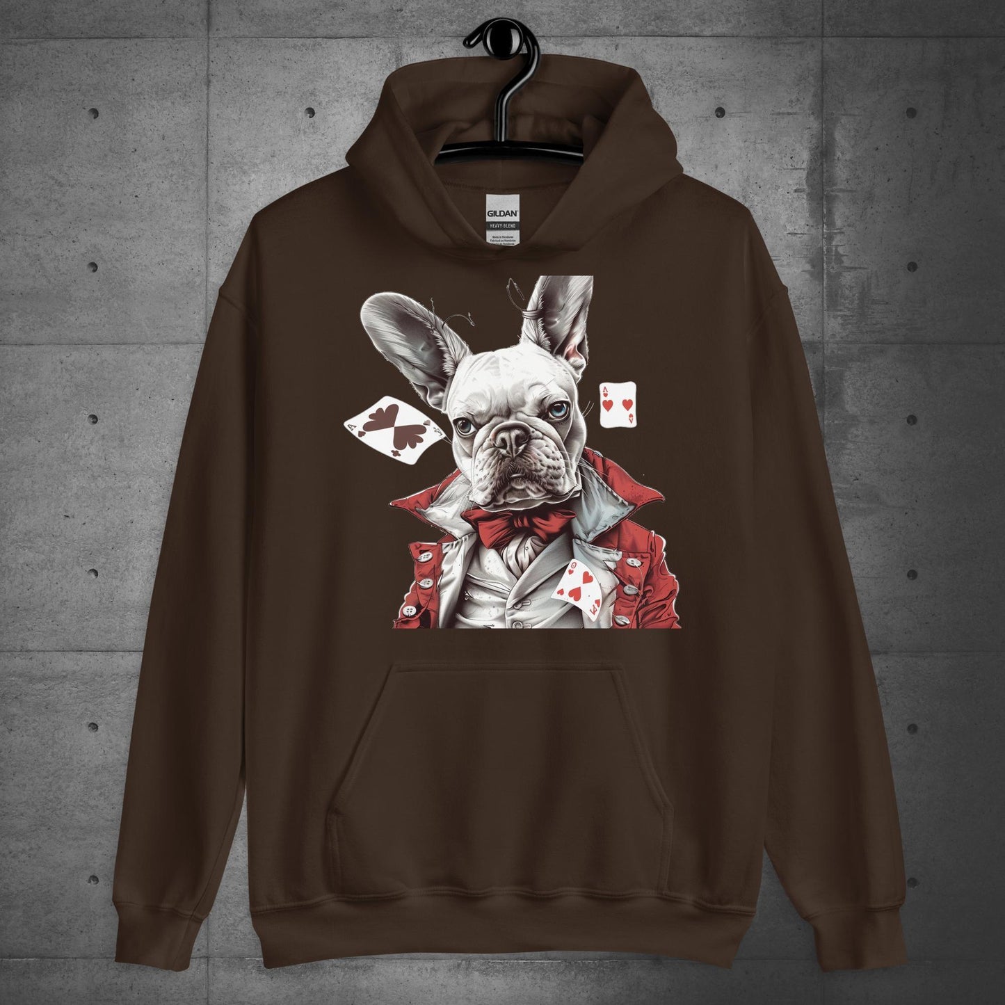 "Player of the cards" Frenchie - Unisex Hoodie - Frenchie Emporium