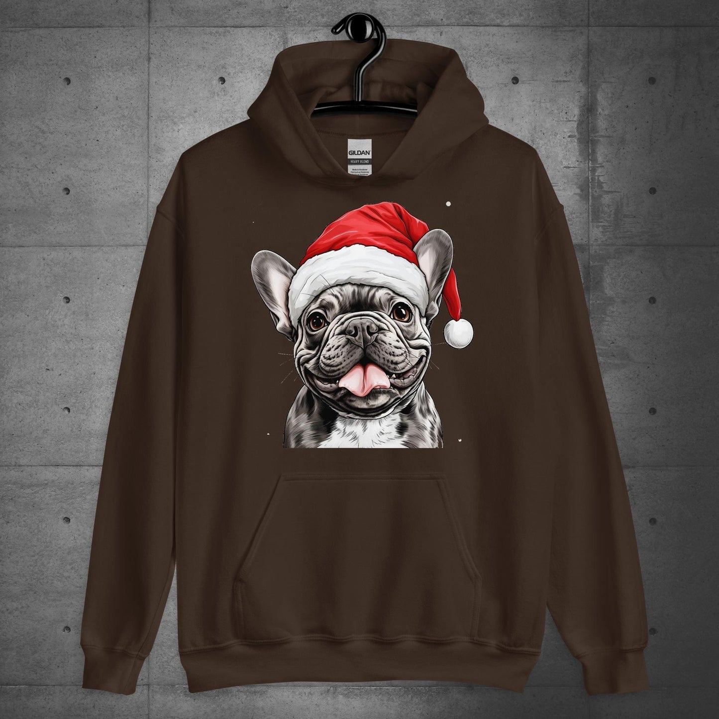 "Santa Paw" French Bulldog - Unisex Christmas Hoodie - Frenchie Emporium