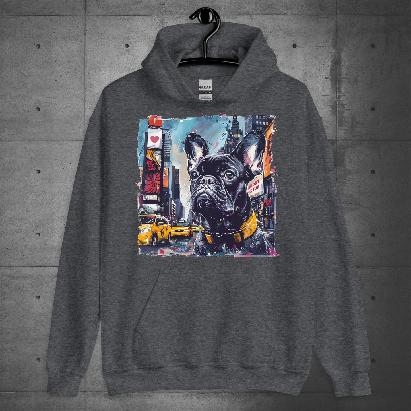 Lively Times Square Frenchie - Unisex Hoodie - Frenchie Emporium