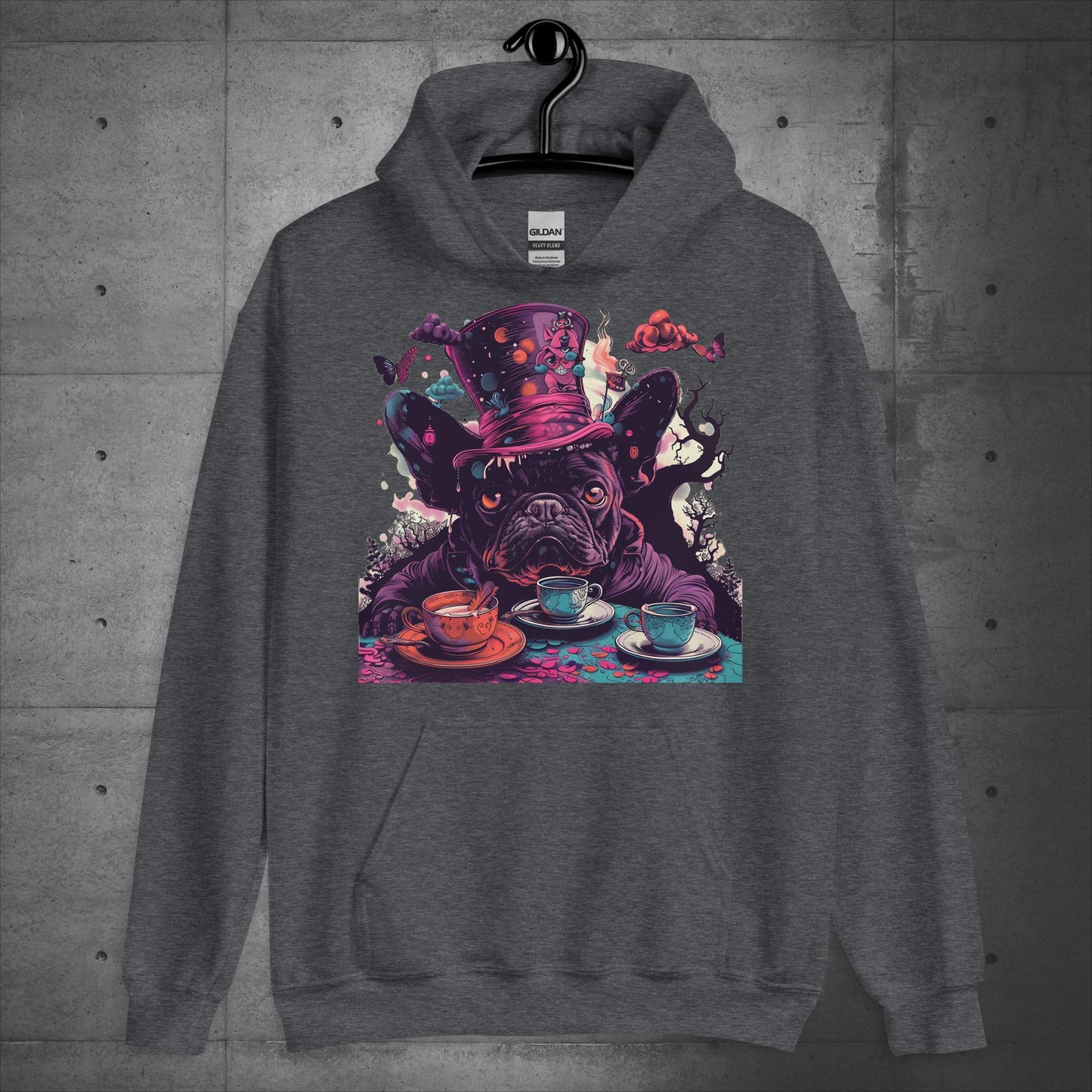 Alice in Wonderland Frenchie Tea Party - Unisex Hoodie - Frenchie Emporium