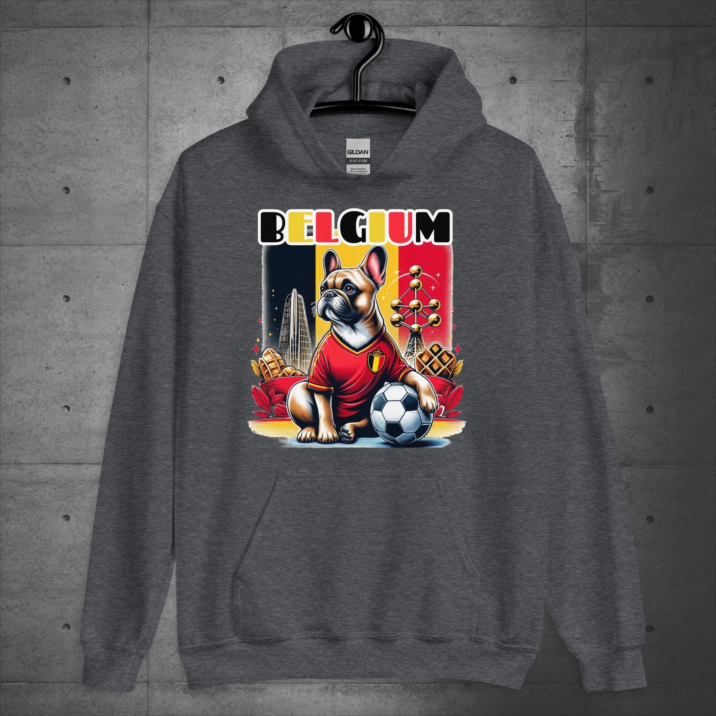 Frenchie Belgium Football Fan - Unisex Hoodie - Frenchie Emporium